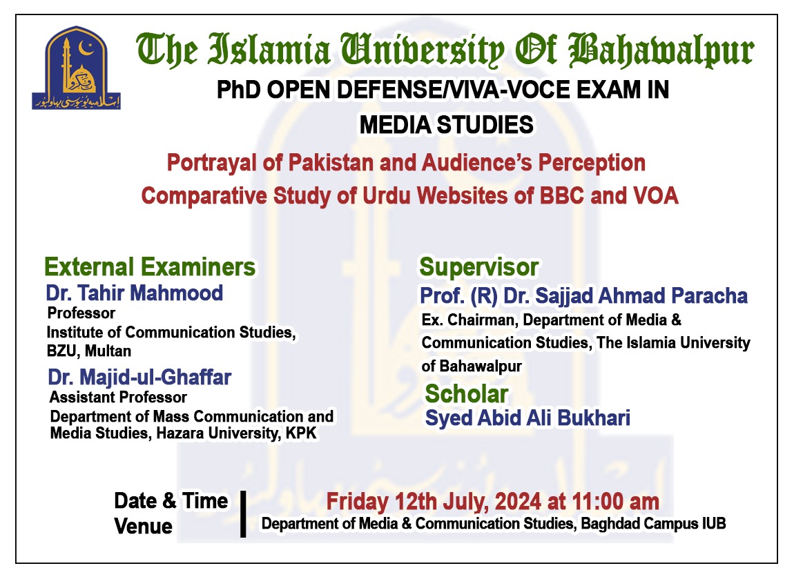 Phd media Syed Abid bukhari