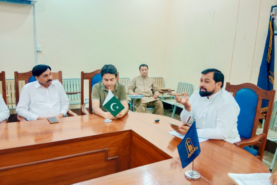 A meeting of the Heads of Teaching Departments and the Incharge Examinations was held at executive meeting hall.